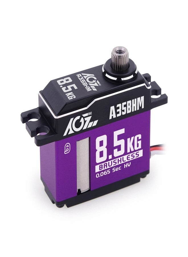 AGFRC 8.5KG Digital RC Steering-Servo-Motor - 0.065Sec High Speed Brushless HV Full CNC Case Titanium Gear Servo for 1/10 1/12 RC Car (A35BHM) - Image 1